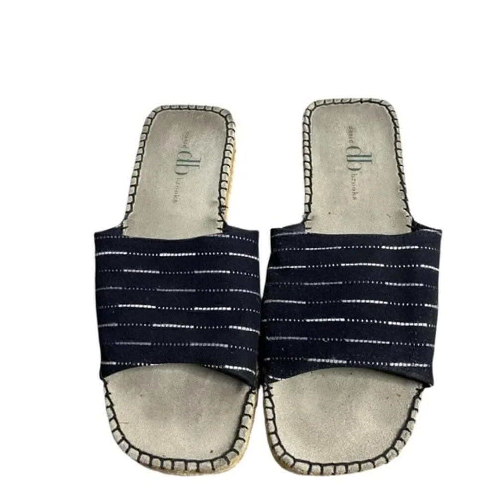 David Brooks Women's Patterned Textile Espadrilles Slide Sandals